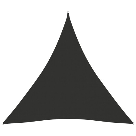 vidaXL Toldo de vela triangular tela Oxford gris antracita 4x4x4 m