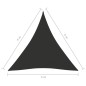 vidaXL Toldo de vela triangular tela Oxford gris antracita 4x4x4 m
