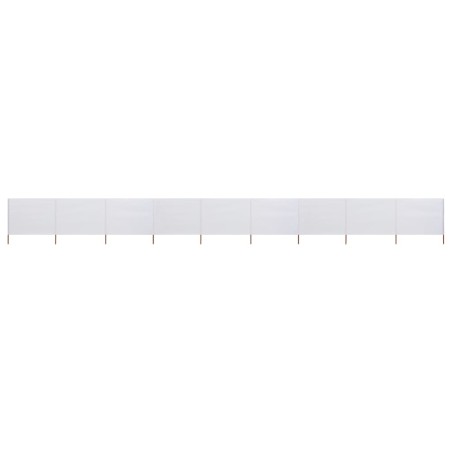 vidaXL Paravientos de 9 paneles tela blanco arena 1200x120 cm
