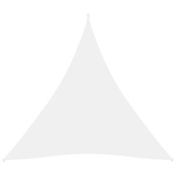 vidaXL Toldo de vela triangular tela Oxford blanco 4x4x4 m