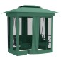 vidaXL Cenador de jardín banco columpio convertible acero y tela verde vidaXL Cenador de jardín banco columpio convertible acero y tela verde