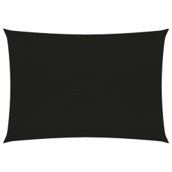 vidaXL Toldo de vela HDPE negro 160 g/m² 2,5x4 m