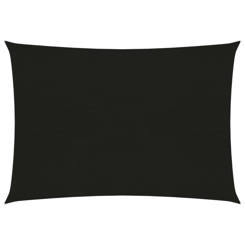vidaXL Toldo de vela HDPE negro 160 g/m² 2,5x4 m vidaXL Toldo de vela HDPE negro 160 g/m² 2,5x4 m