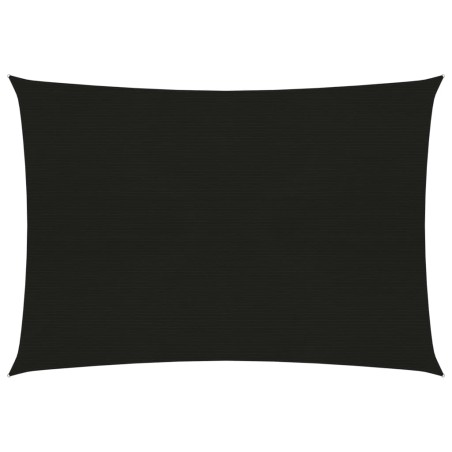 vidaXL Toldo de vela HDPE negro 160 g/m² 2,5x4 m