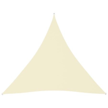 vidaXL Toldo de vela triangular tela Oxford color crema 4,5x4,5x4,5 m