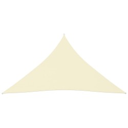 vidaXL Toldo de vela triangular tela Oxford color crema 4,5x4,5x4,5 m
