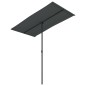 vidaXL Sombrilla de jardín palo de aluminio gris antracita 180x110 cm 