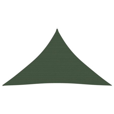 vidaXL Toldo de vela verde oscuro HDPE 160 g/m² 4x4x5,8 m
