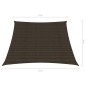 vidaXL Toldo de vela HDPE marrón 160 g/m² 3/4x2 m