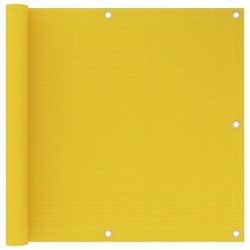 vidaXL Toldo para balcón HDPE amarillo 90x600 cm 