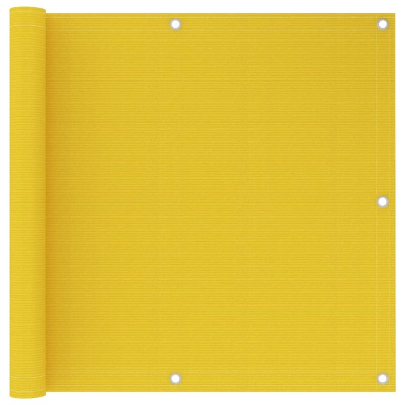 vidaXL Toldo para balcón HDPE amarillo 90x600 cm vidaXL Toldo para balcón HDPE amarillo 90x600 cm