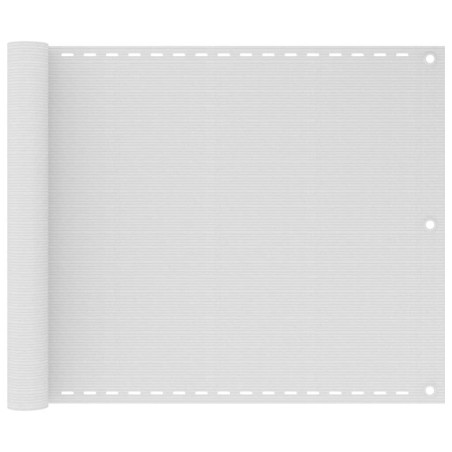 vidaXL Toldo para balcón HDPE blanco 75x500 cm 