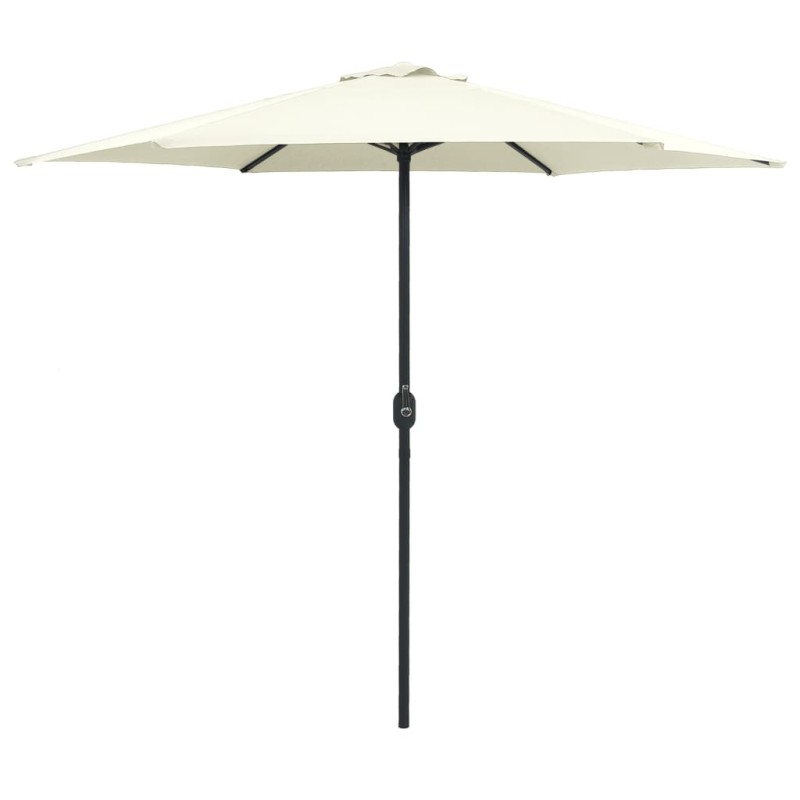 vidaXL Sombrilla de jardín y palo de aluminio blanco arena 270x246 cm vidaXL Sombrilla de jardín y palo de aluminio blanco arena 270x246 cm