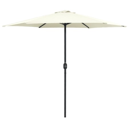vidaXL Sombrilla de jardín y palo de aluminio blanco arena 270x246 cm