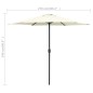 vidaXL Sombrilla de jardín y palo de aluminio blanco arena 270x246 cm vidaXL Sombrilla de jardín y palo de aluminio blanco arena 270x246 cm