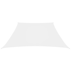 vidaXL Toldo de vela trapezoidal tela oxford blanco 4/5x4 m
