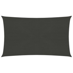 vidaXL Toldo de vela gris antracita HDPE 160 g/m² 2x5 m 