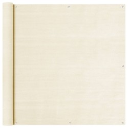 vidaXL Toldo para balcón HDPE crema 120x600 cm