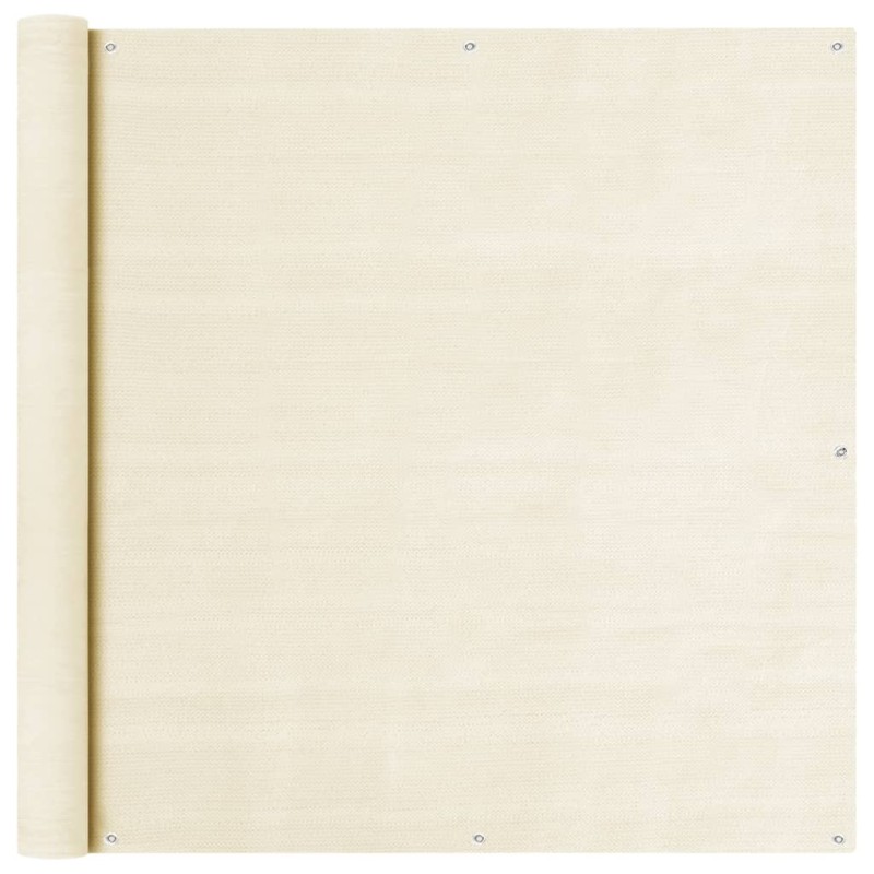 vidaXL Toldo para balcón HDPE crema 120x600 cm vidaXL Toldo para balcón HDPE crema 120x600 cm