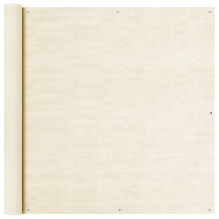 vidaXL Toldo para balcón HDPE crema 120x600 cm