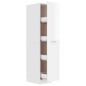 vidaXL Armario de boticario contrachapada blanco brillo 30x42,5x150 cm vidaXL Armario de boticario contrachapada blanco brillo 30x42,5x150 cm