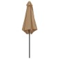 vidaXL Sombrilla de jardín con palo de aluminio gris taupe 270x246 cm vidaXL Sombrilla de jardín con palo de aluminio gris taupe 270x246 cm