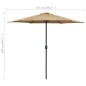 vidaXL Sombrilla de jardín con palo de aluminio gris taupe 270x246 cm vidaXL Sombrilla de jardín con palo de aluminio gris taupe 270x246 cm