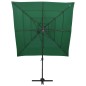 vidaXL Sombrilla de 4 niveles con poste aluminio verde 250x250 cm vidaXL Sombrilla de 4 niveles con poste aluminio verde 250x250 cm