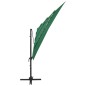 vidaXL Sombrilla de 4 niveles con poste aluminio verde 250x250 cm vidaXL Sombrilla de 4 niveles con poste aluminio verde 250x250 cm