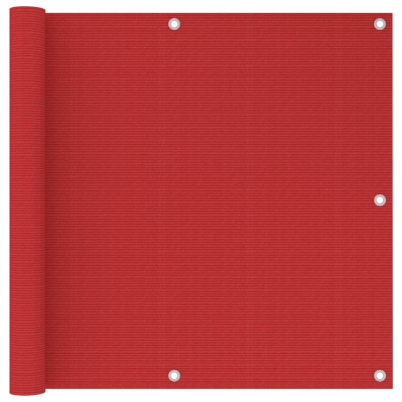 vidaXL Toldo para balcón HDPE rojo 90x600 cm vidaXL Toldo para balcón HDPE rojo 90x600 cm
