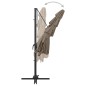 vidaXL Sombrilla de 4 niveles con poste aluminio gris taupe 250x250 cm vidaXL Sombrilla de 4 niveles con poste aluminio gris taupe 250x250 cm