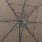 vidaXL Sombrilla de 4 niveles con poste aluminio gris taupe 250x250 cm vidaXL Sombrilla de 4 niveles con poste aluminio gris taupe 250x250 cm