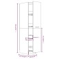 vidaXL Armario de boticario contrachapada blanco brillo 30x42,5x150 cm vidaXL Armario de boticario contrachapada blanco brillo 30x42,5x150 cm