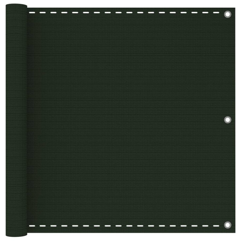 vidaXL Toldo para balcón HDPE verde oscuro 90x400 cm vidaXL Toldo para balcón HDPE verde oscuro 90x400 cm