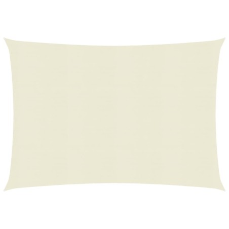 vidaXL Toldo de vela crema HDPE 160 g/m² 3x4 m 
