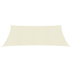 vidaXL Toldo de vela crema HDPE 160 g/m² 3x4 m 