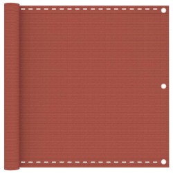 vidaXL Toldo para balcón HDPE terracota 90x500 cm 