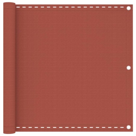 vidaXL Toldo para balcón HDPE terracota 90x500 cm 