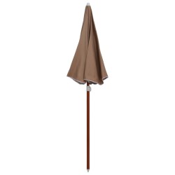 vidaXL Sombrilla con palo de acero gris taupe 180 cm