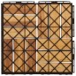 vidaXL Baldosas de terraza 10 uds madera maciza teca 30x30 cm 