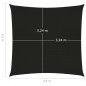 vidaXL Toldo de vela HDPE negro 160 g/m² 3,6x3,6 m vidaXL Toldo de vela HDPE negro 160 g/m² 3,6x3,6 m