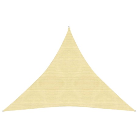 vidaXL Toldo de vela beige HDPE 160 g/m² 3x3x3 m