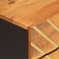 vidaXL Mesita de noche madera maciza mango marrón y negro 50x33x60 c vidaXL Mesita de noche madera maciza mango marrón y negro 50x33x60 c