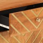 vidaXL Mesita de noche madera maciza mango marrón y negro 50x33x60 c vidaXL Mesita de noche madera maciza mango marrón y negro 50x33x60 c