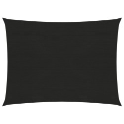 vidaXL Toldo de vela negro HDPE 160 g/m² 3,5x4,5 m