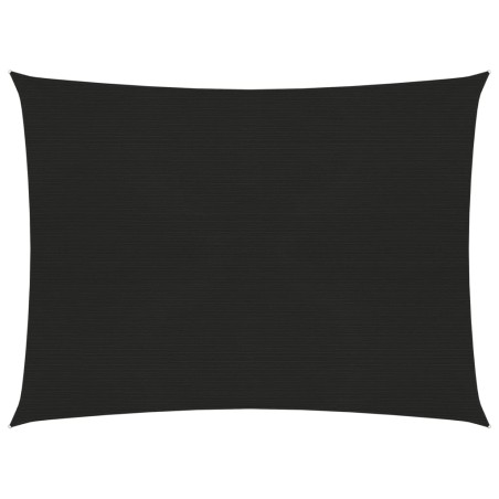 vidaXL Toldo de vela negro HDPE 160 g/m² 3,5x4,5 m