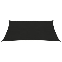 vidaXL Toldo de vela negro HDPE 160 g/m² 3,5x4,5 m