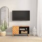 vidaXL Mueble de TV madera de mango marrón negro 80x31,5x46 cm