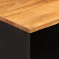 vidaXL Mueble de TV madera maciza mango marrón y negro 100x33,5x46 cm