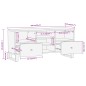 vidaXL Mueble de TV madera maciza mango marrón y negro 100x33,5x46 cm